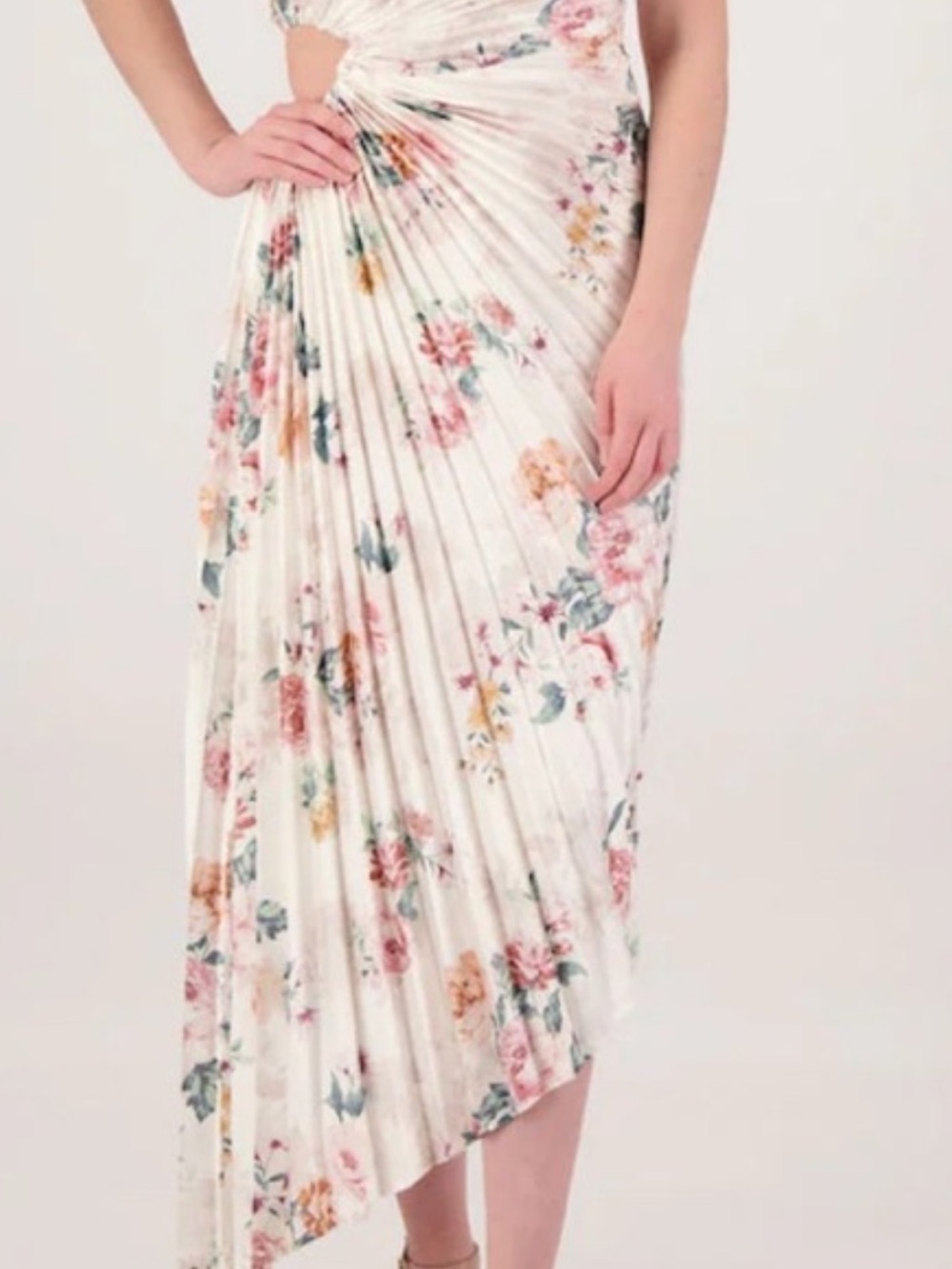 Dress Forum pleated off shoulder floral